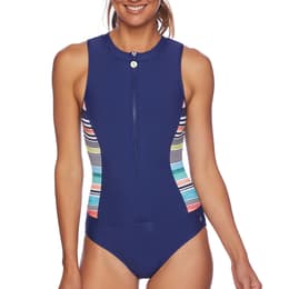 Next By Athena Women's Saltwater Stripe Malibu One Piece Swimsuit