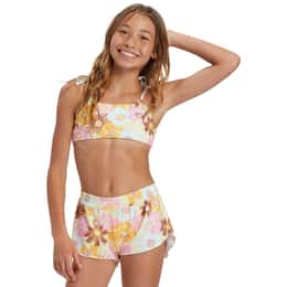 BILLABONG Flower Power Girls Reversible Bralette Bikini Set