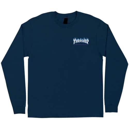 Santa Cruz Men's X Thrasher Flame Dot Long Sleeve T Shirt alt image view 4