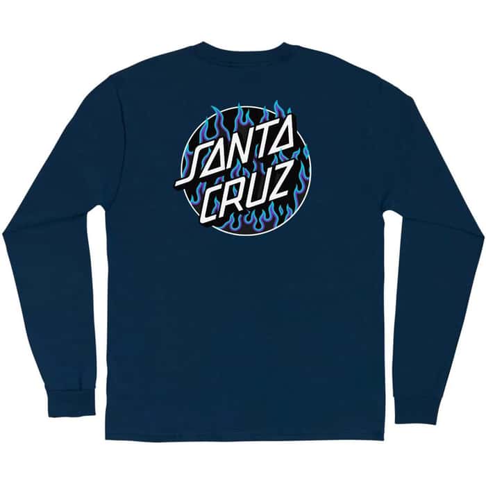 Santa Cruz Men's X Thrasher Flame Dot Long Sleeve T Shirt