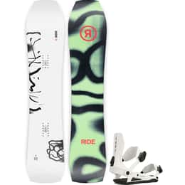 Ride Mens WARPIG Snowboard + C-6 Snowboard Bindings Package '24
