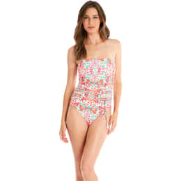 Helen Jon Women's Tassel Belt Bandeau One-Piece Swimsuit