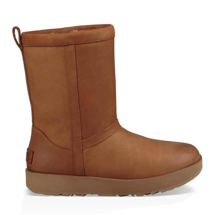 Ugg classic short leather hot sale waterproof