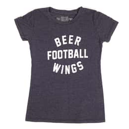 Original Retro Brand Women's Beer Football Wings Short Sleeve T Shirt