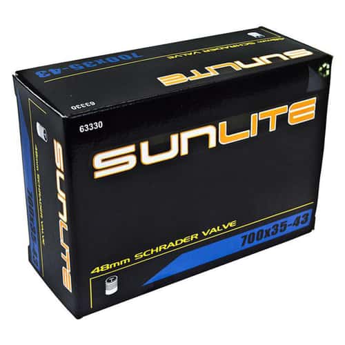 Sunlite 700 x 35/43c 48 mm Schrader Valve Bicycle Tube alt image view 1