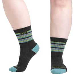 Wide Open Women's Multi Stripe Midweight Micro Crew