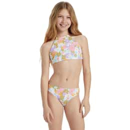 Billabong Girls' Kissed By The Sun Rev High Nec Bikini Set