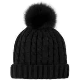 Mitchies Matchings Women's Knit Faux Pom Beanie