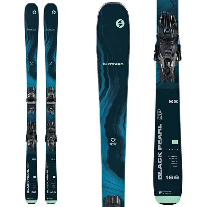 Blizzard Womens Black Pearl 82 SP Skis with TP10 Bindings 24 - Sun