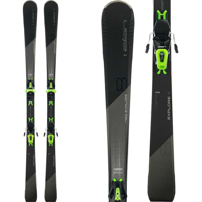 Elan Mens Explore 8 Skis with EL 10 GripWalk Light Shift Bindings