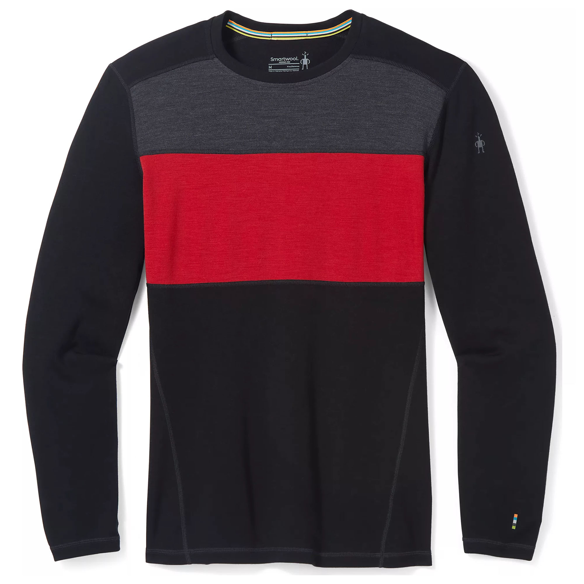 Smartwool Men's Merino 250 Base Layer Colorblock Crew Shirt