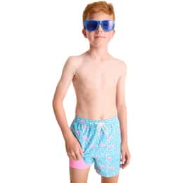 Chubbies Boys' Domingos Are For Flamingos Lined Classic Swim Trunks