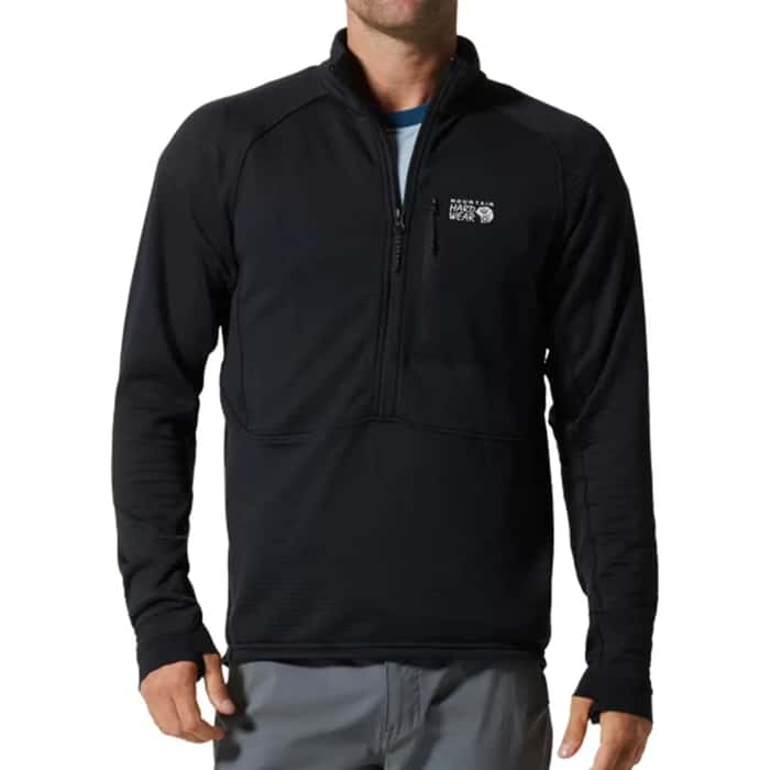 Mountain Hardwear Men's Polartec Power Grid Half Zip Jacket - Sun
