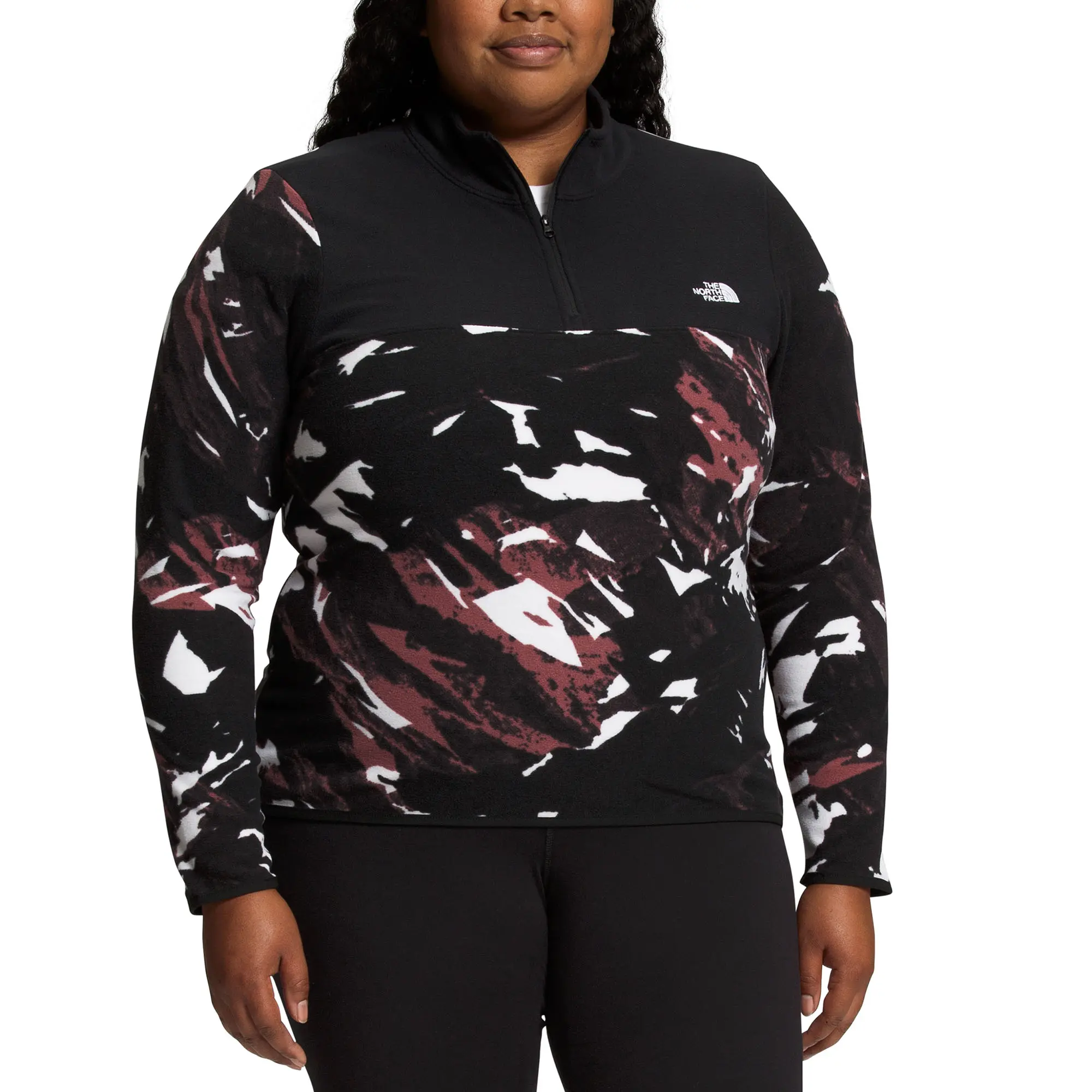 The North Face Women's Printed TKA Glacier 1/4 Zip T Neck -  00196247412710