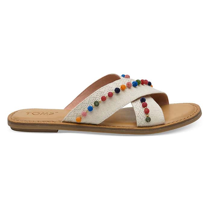 Toms Women's Viv Sandals Natural Hemp Pom P