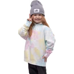 Ski Like A Girl Girls' Tie-Dye Pink Logo Hoodie