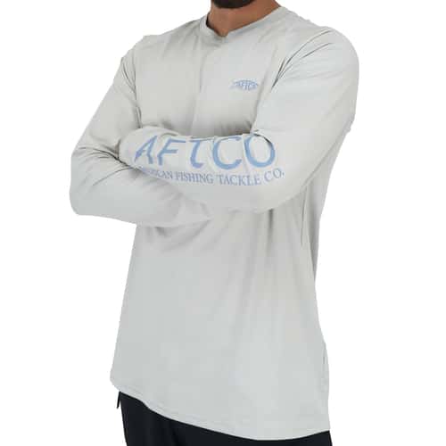 AFTCO Men's Samurai Heathered Long Sleeve Performance Shirt alt image view 0