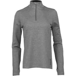 Hot Chillys Women's Micro-Elite Chamois Solid Zip Turtleneck Pullover