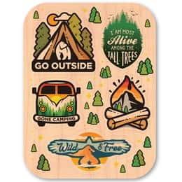 Dust City Wood Sticker Hiking Variety Pack Wood Sticker