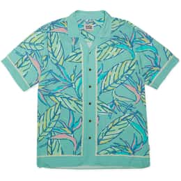 Party Pants Men's Johnny Jamaica Happy Hour Button Down Short Sleeve Shirt