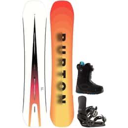 Burton Men's Custom Snowboard + Photon BOA® Snowboard Boots + Cartel X EST�� Snowboard Bindings Package '24