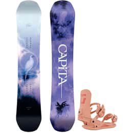 CAPiTA Women's Birds Of A Feather Snowboard + Union Legacy Snowboard Bindings Package '24