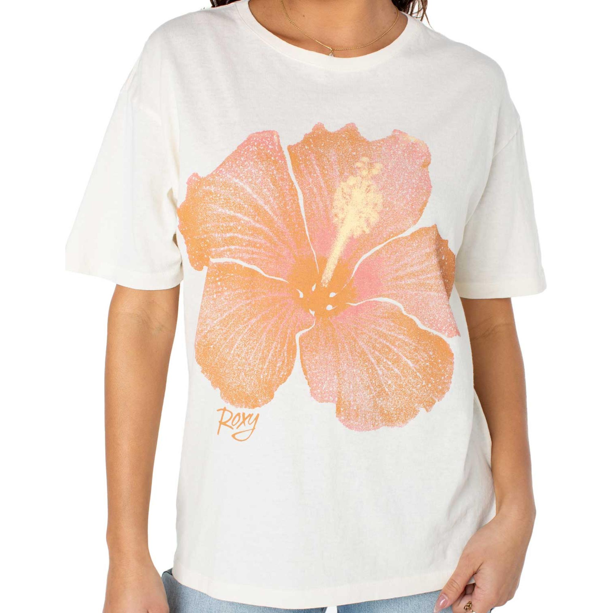 ROXY Women's Hibiscus Spray Oversized T-shirt - Sun & Ski Sports