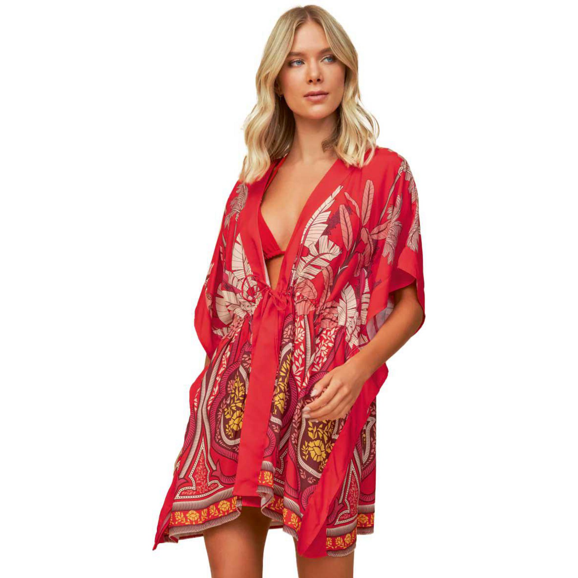 Maaji Womens Parrot Palms Addy Kaftan Coverup Sun Ski Sports