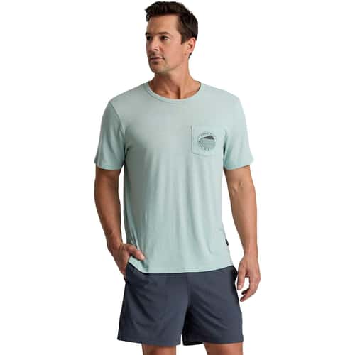 Free Fly Men's Slow & Steady Pocket T Shirt alt image view 2