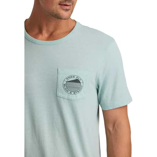 Free Fly Men's Slow & Steady Pocket T Shirt alt image view 3