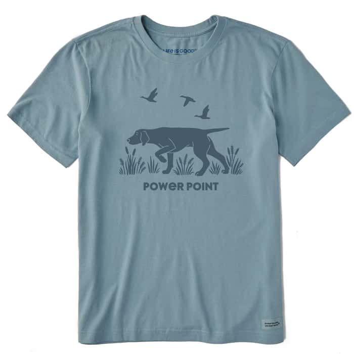 Life Is Good Men's Power Point Hunting Dog Crusher T Shirt