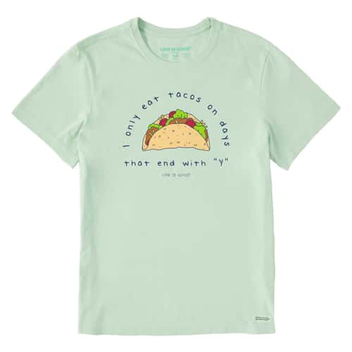 Life Is Good Men's Eat Tacos on Days that End with Y T Shirt alt image view 1