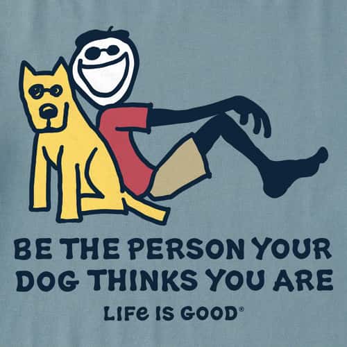 Life Is Good Men's Jake & Rocket Be The Person Short Sleeve T Shirt alt image view 2