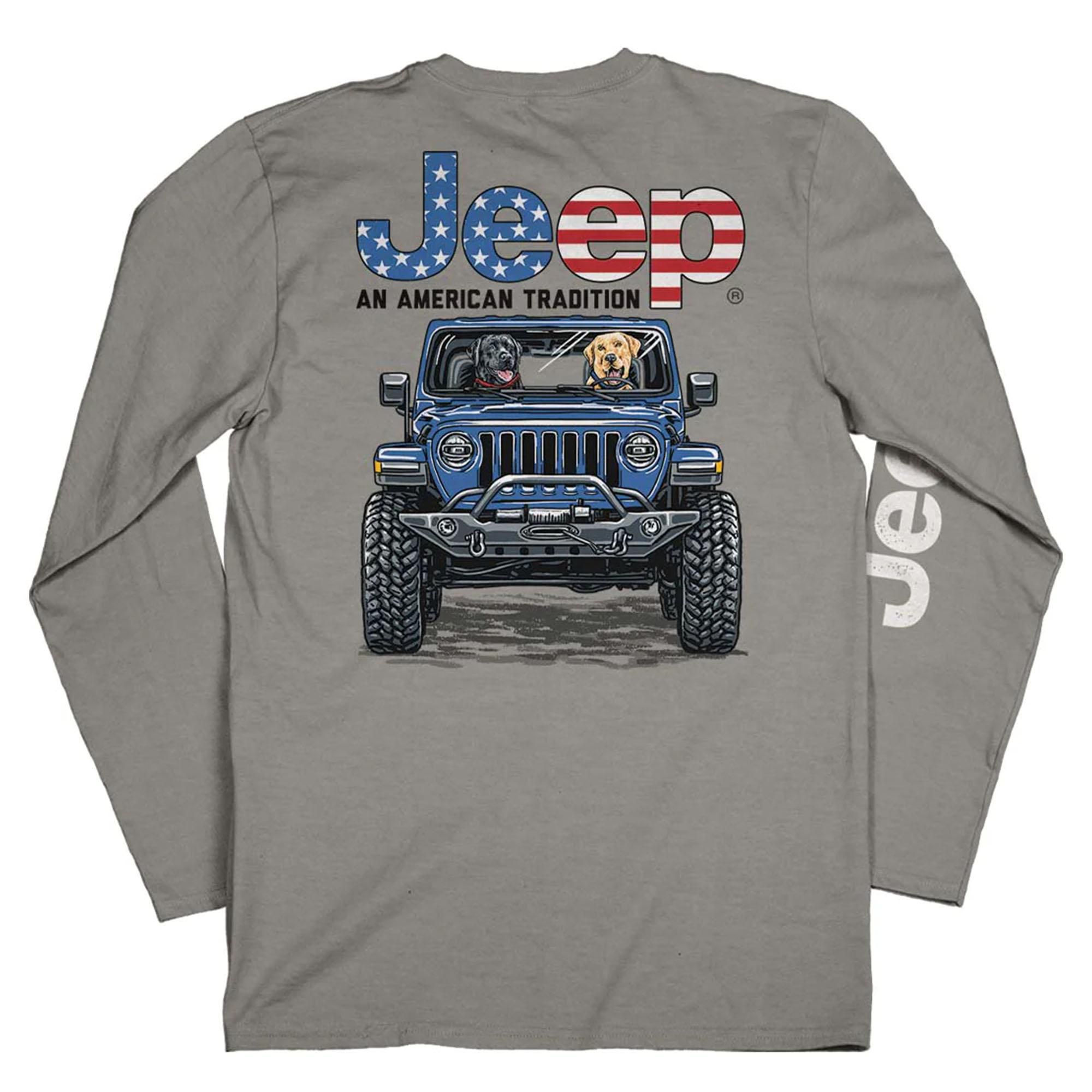 Tシャツ・カットソー JEEP Essential long sleeve t-shirt Jeep Mens USA Labs Long Sleeve Shirt - Sun & Ski Sports