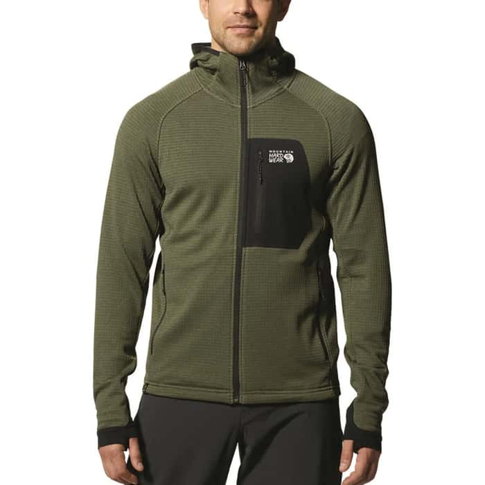 Mountain Hardwear Men's Polartec® Power Grid™ Full Zip Hooded Jacket