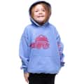 Ski Like A Girl Girls' Carolina Blue Pink Glitter Hoodie alt image view 4