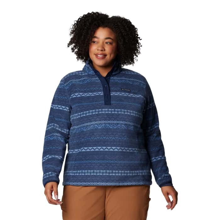 Columbia Women's Benton Springs Printed Half Snap Plus Size Pullover