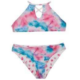 Splendid Girls' Twist of Fate Reversible High Neck Swimsuit Set