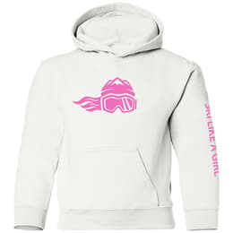 Ski Like A Girl Girl's Pink Logo Hoodie