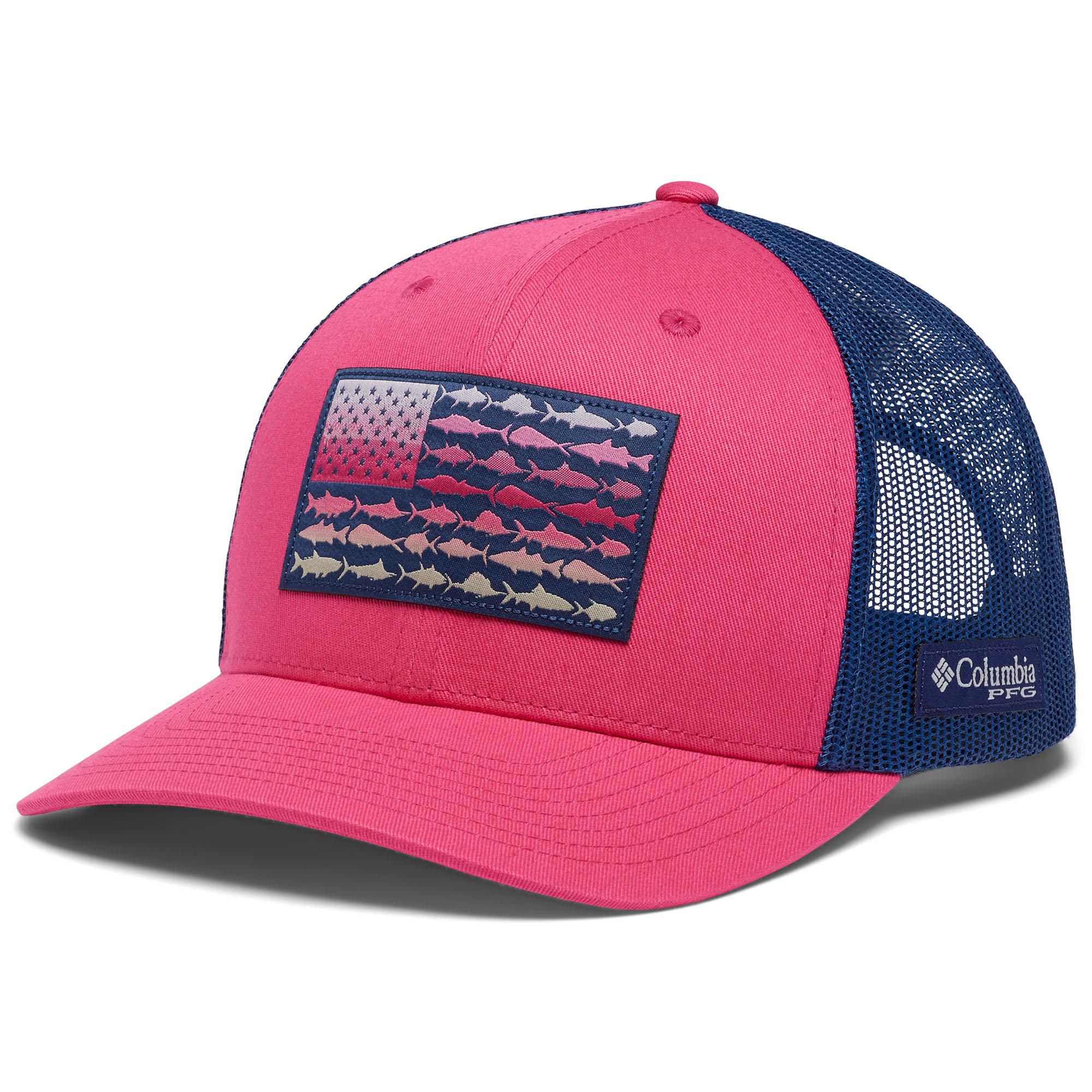 Columbia Men's PFG Mesh Snap Back Fish Flag Ball Cap -  00195980136518