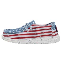 Hey Dude Boys' Wally Youth Patriotic Casual Shoes (Big Kids/Little Kids)