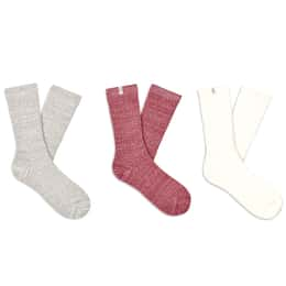 UGG Women's Rib Knit Slouchy 3 Pack Socks