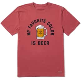 Life Is Good Men's Favorite Color Is Beer Short Sleeve T Shirt