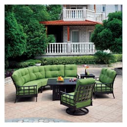 Hanamint Stratford Terra Mist 6-Piece Deep Seating with Fire Pit