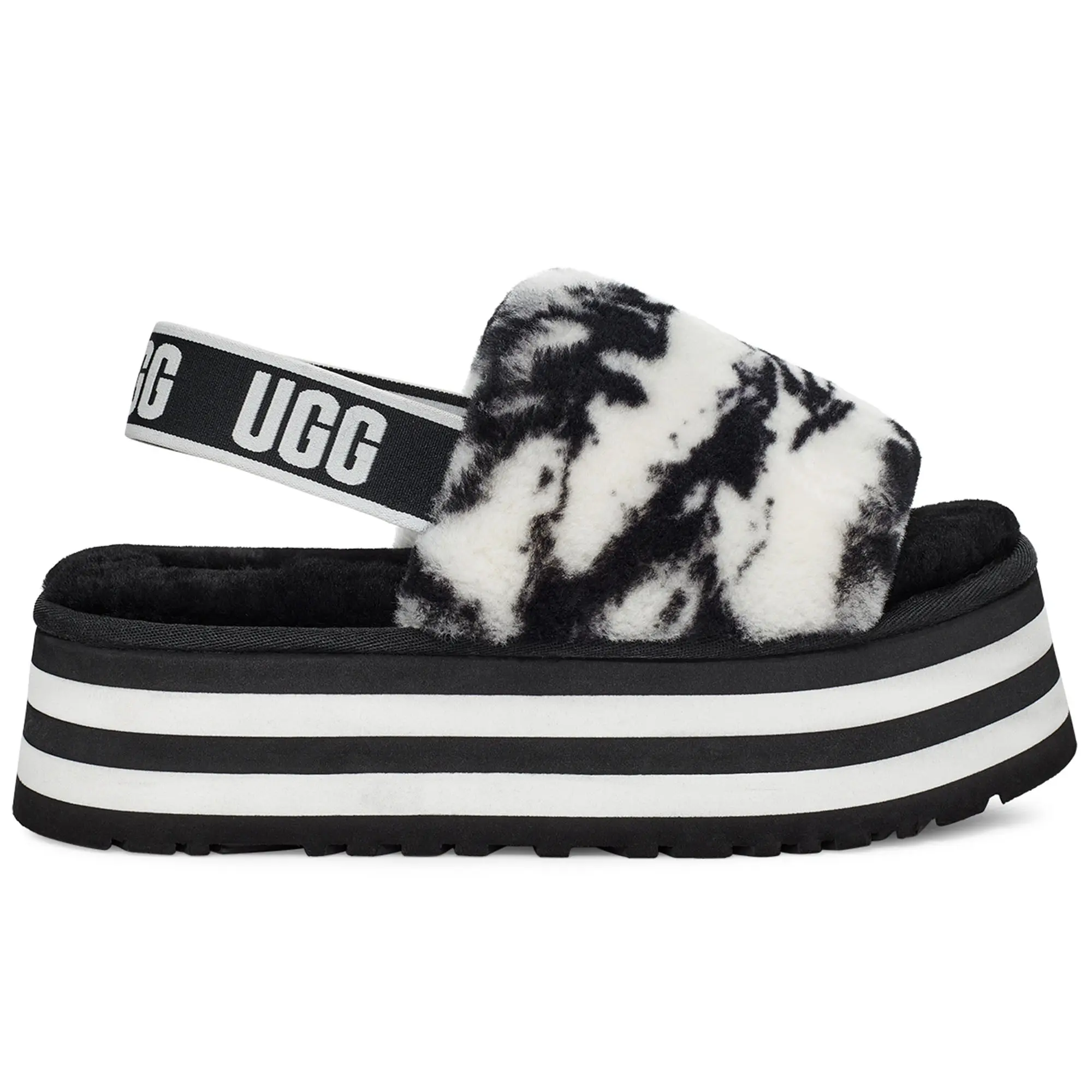 Ugg slippers fashion black and white