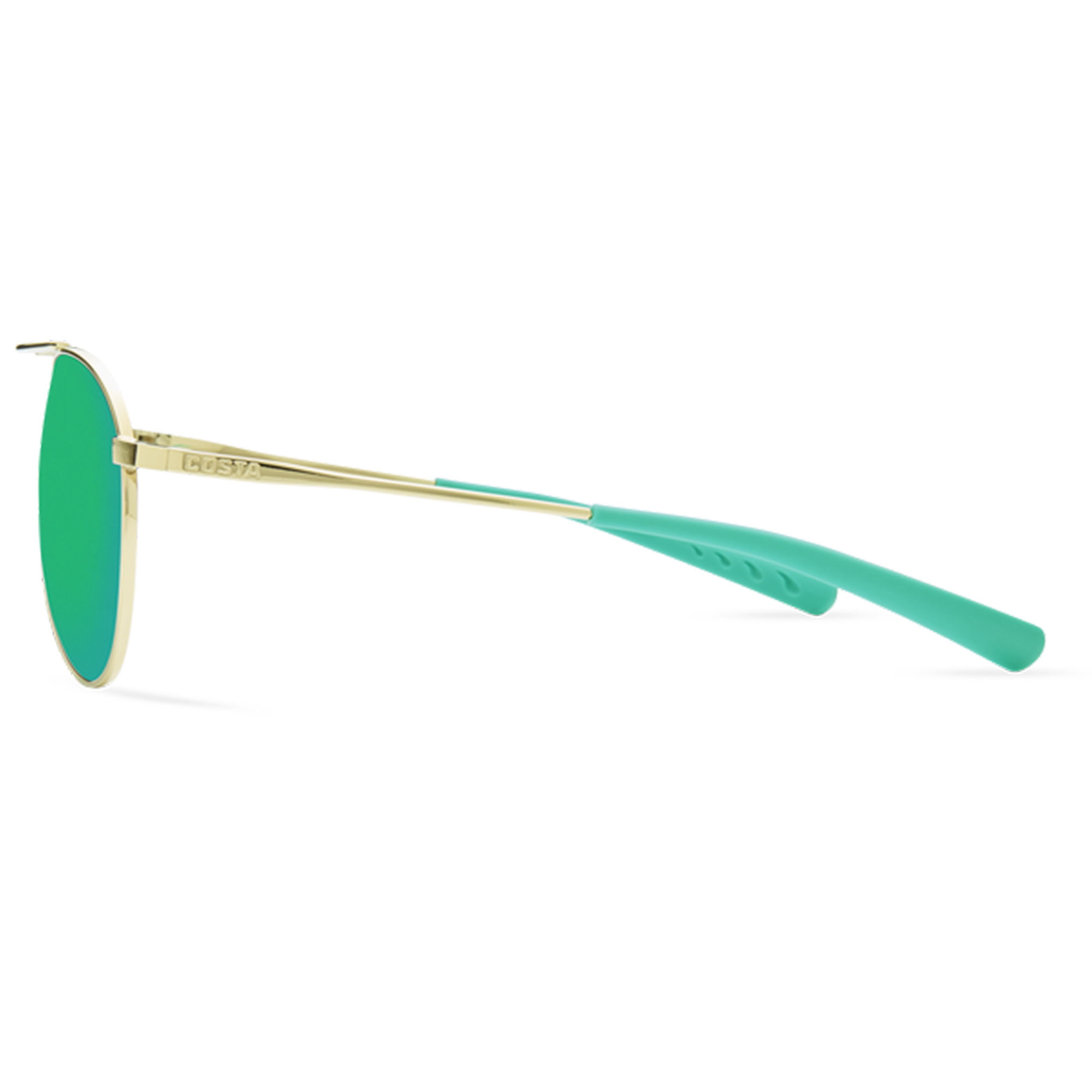 Costa - Piper Shiny Gold Sunglasses / Green Polarized Plastic Lenses