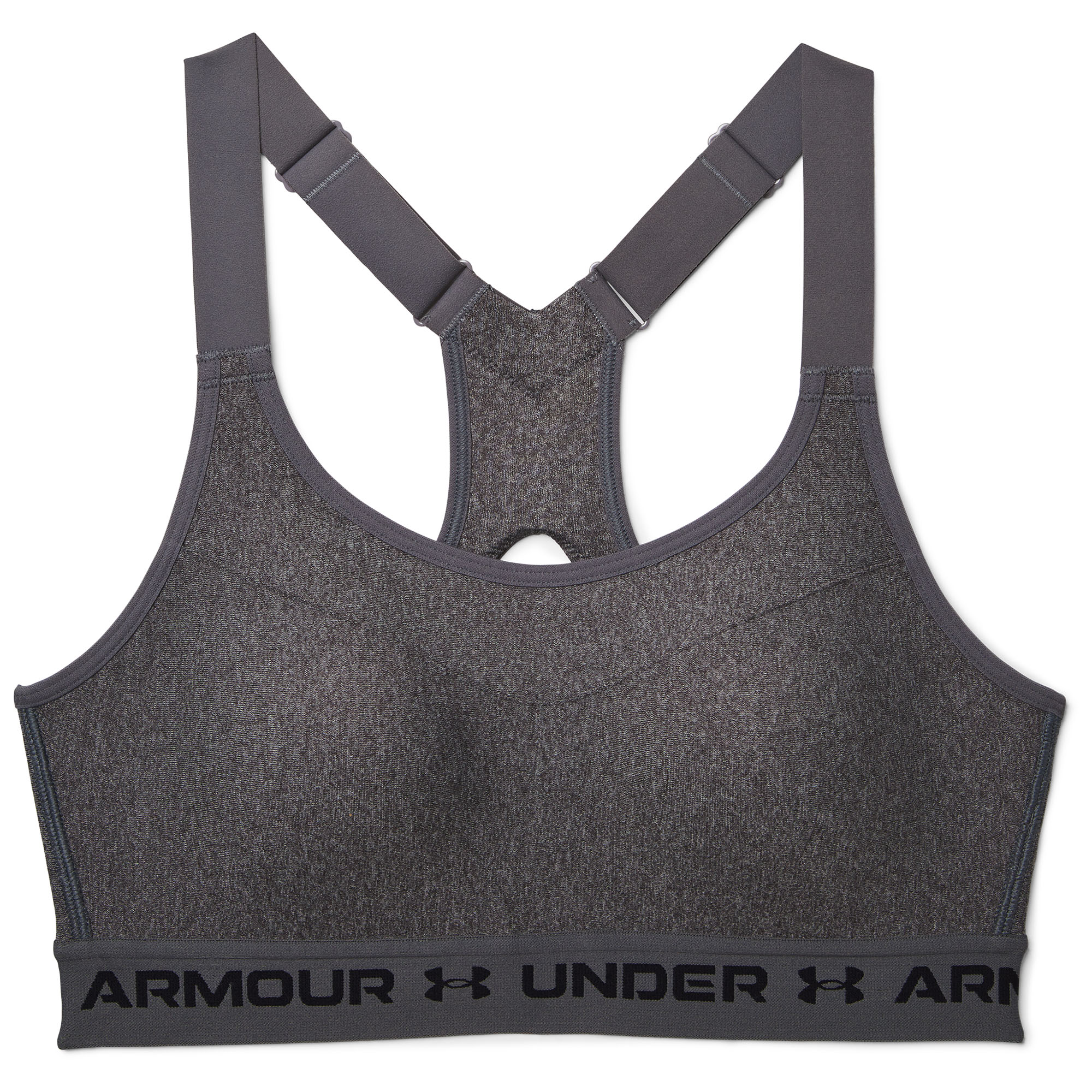 Under Armour Women's Crossback Low Bra, Black (001)/White, X-Large