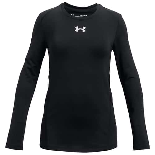 Under Armour Girl's ColdGear® Crew Long Sleeve Base Layer alt image view 1