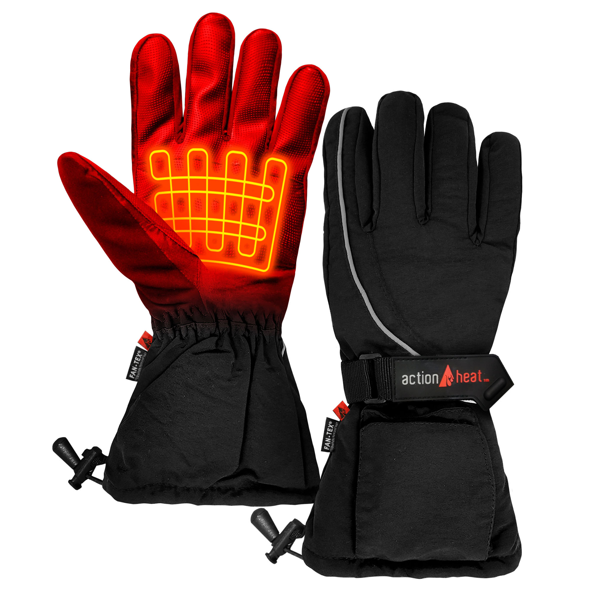 ActionHeat Men's AA Battery Heated Gloves, Black