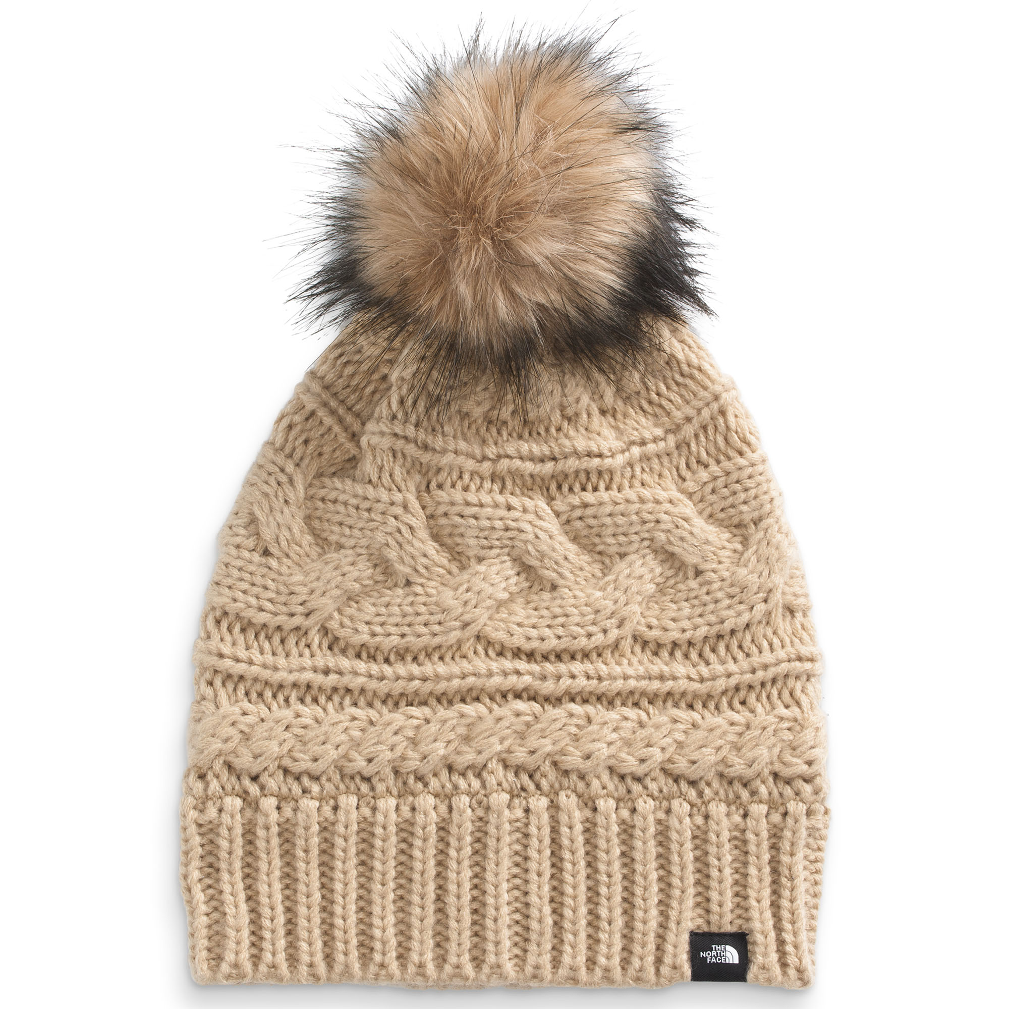 The north face deals triple cable fur pom